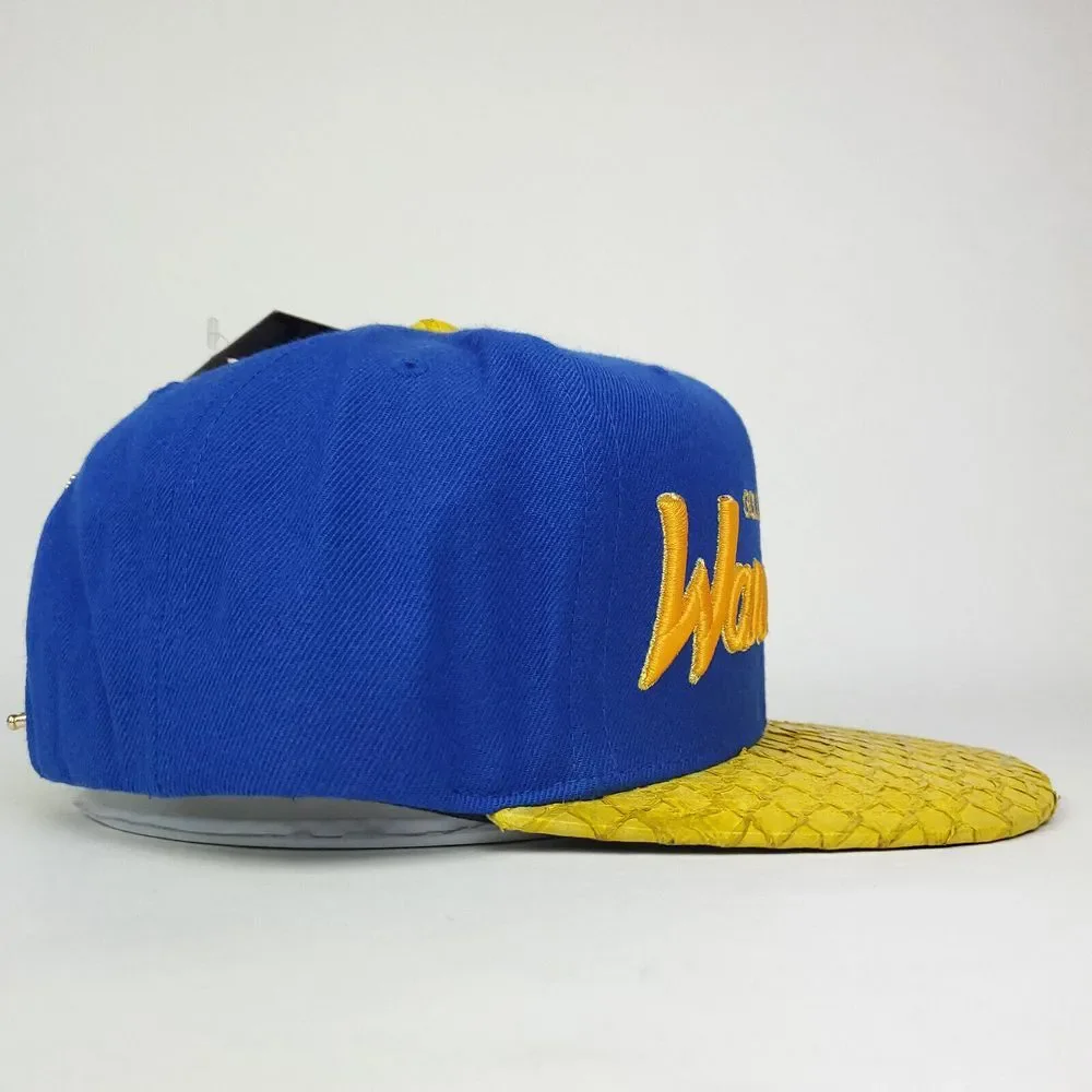 Golden State Warriors Mitchell & Ness‎ NBA Strapback Hat Cap Carp Fish Skin NWT